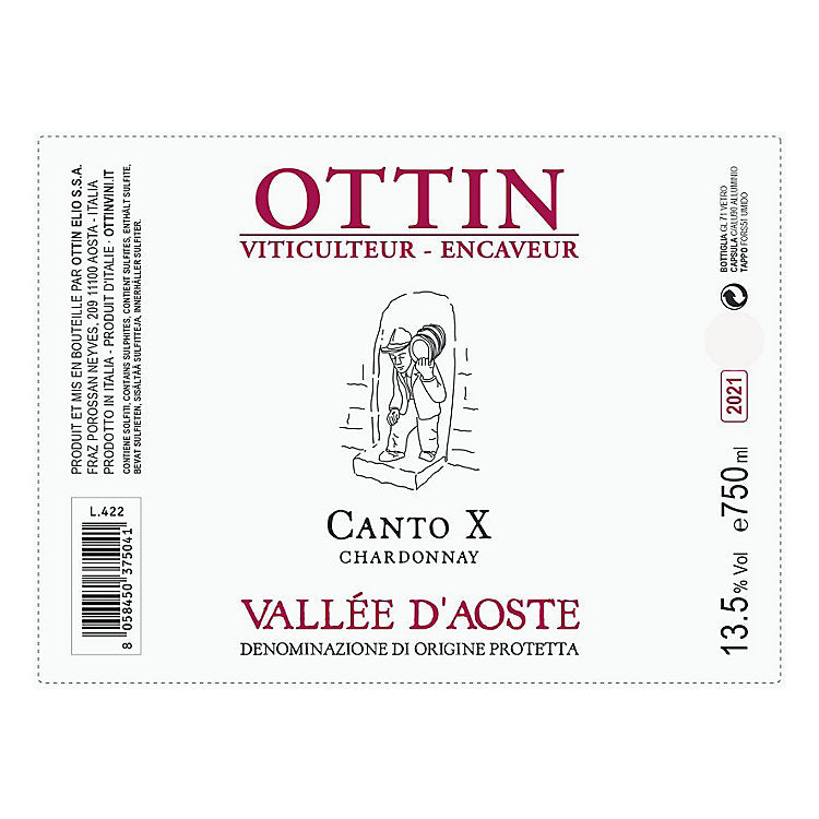 2022 Ottin Canto X Chardonnay Vallee d'Aoste 750ml