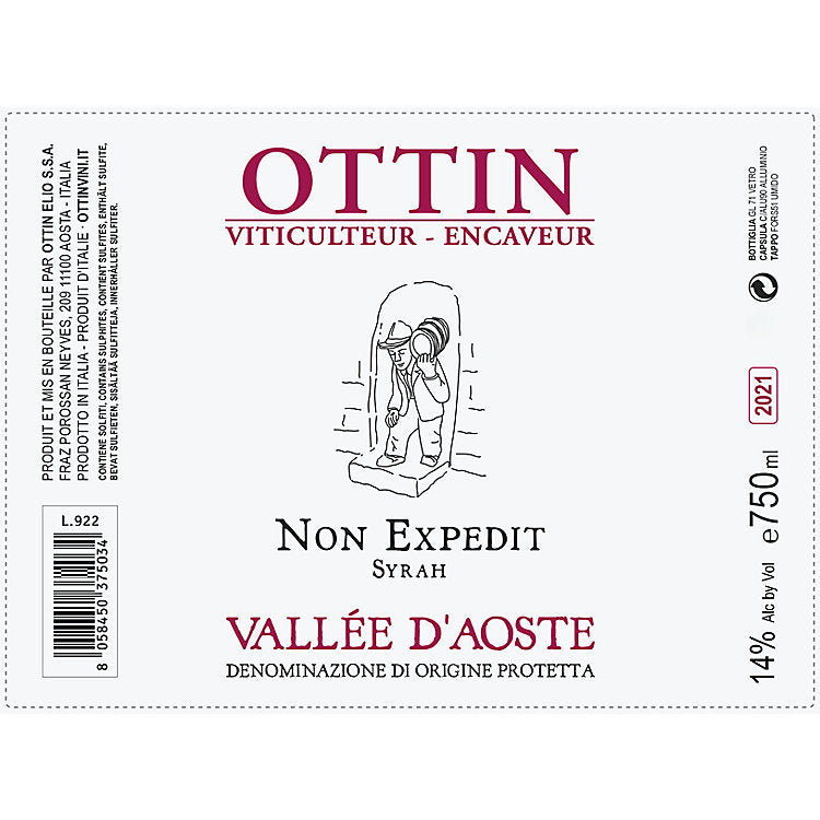 2022 Ottin Non Expedit Syrah Vallee d'Aoste 750ml