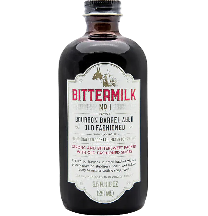 Bittermilk No. 1 Bourbon Barrel Aged Old Fashioned Cocktail Mixer 8.5-Oz