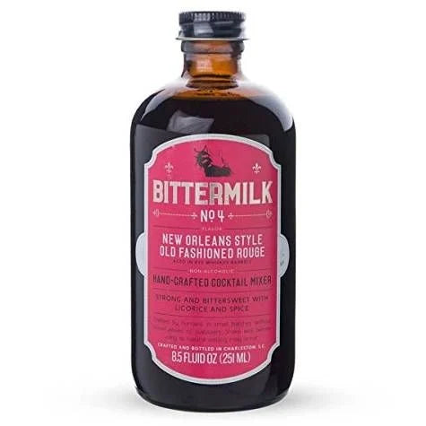Bittermilk No 4 New Orleans Style Old Fashion Rouge Cocktail Mixer 8.5-Oz