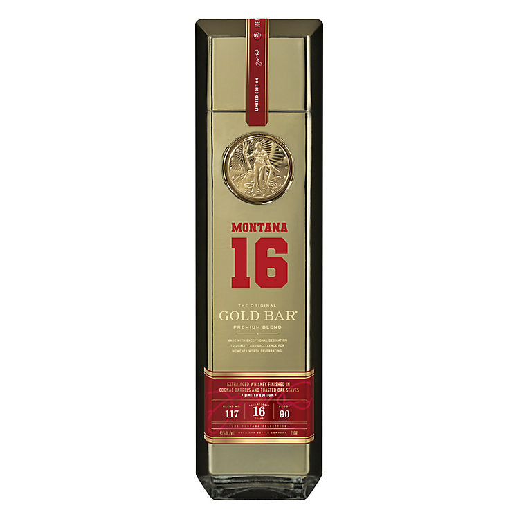 Gold Bar Joe Montana Blended 117 16 Year Old American Whiskey 750ml