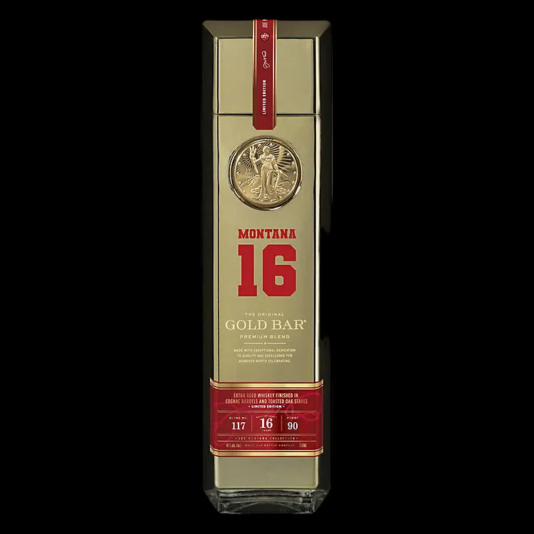 Gold Bar Joe Montana Blended 117 16 Year Old American Whiskey 750ml