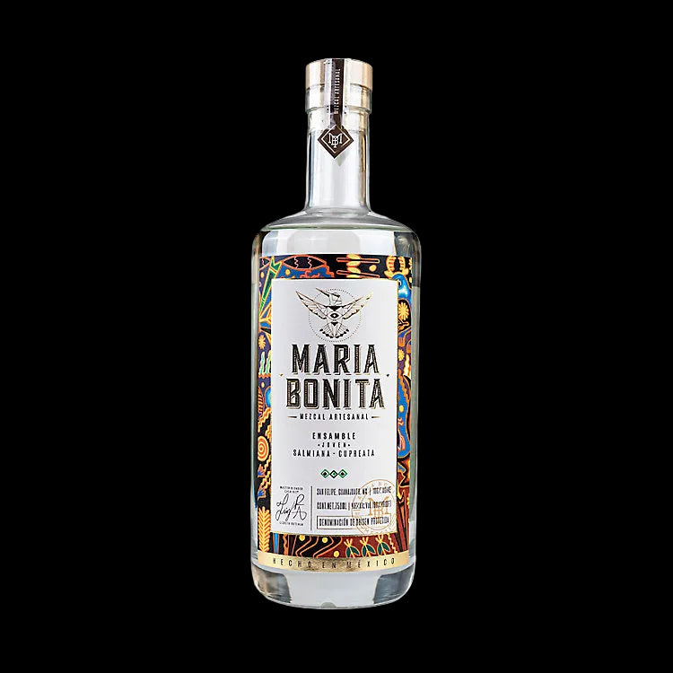 Maria Bonita Ensamble Saqlmiana Cupreata Artesanal Joven Mezcal 750ml