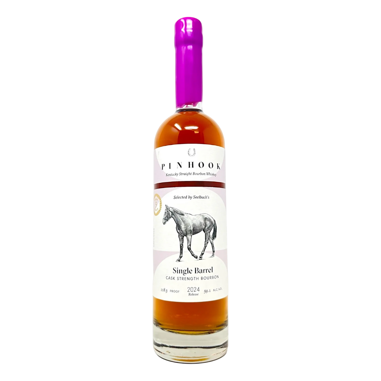 Pinhook Single Barrel Cask Strength 5 Years Old Unfiltered Straight Bourbon Whiskey 750ml