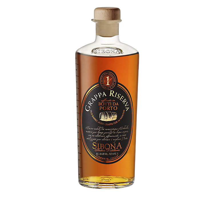 Sibona Grappa Riserva Affinata in Botti da Porto Port Wood Finish 1Lt