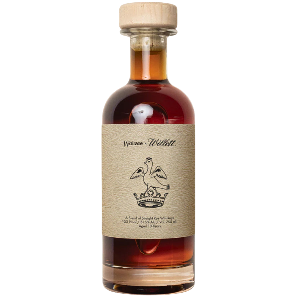 Wolves x Willett 10 Year Old Collab Batch 3 Straight Rye Whiskey 750ml