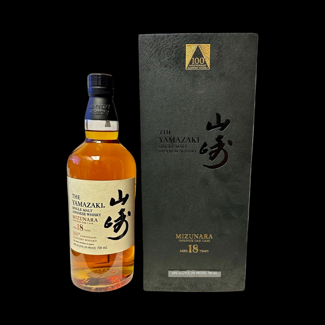 Yamazaki Mizunara Japanese Oak Cask 100th Anniversary 18 Year Old Single Malt Whisky 750ml