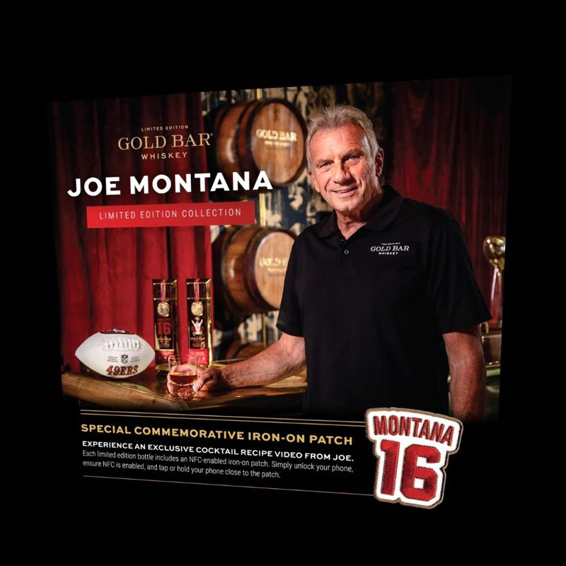 Gold Bar Joe Montana Season Kickoff Collection Bundle 750ml 2-Pack with 2 Glass Set