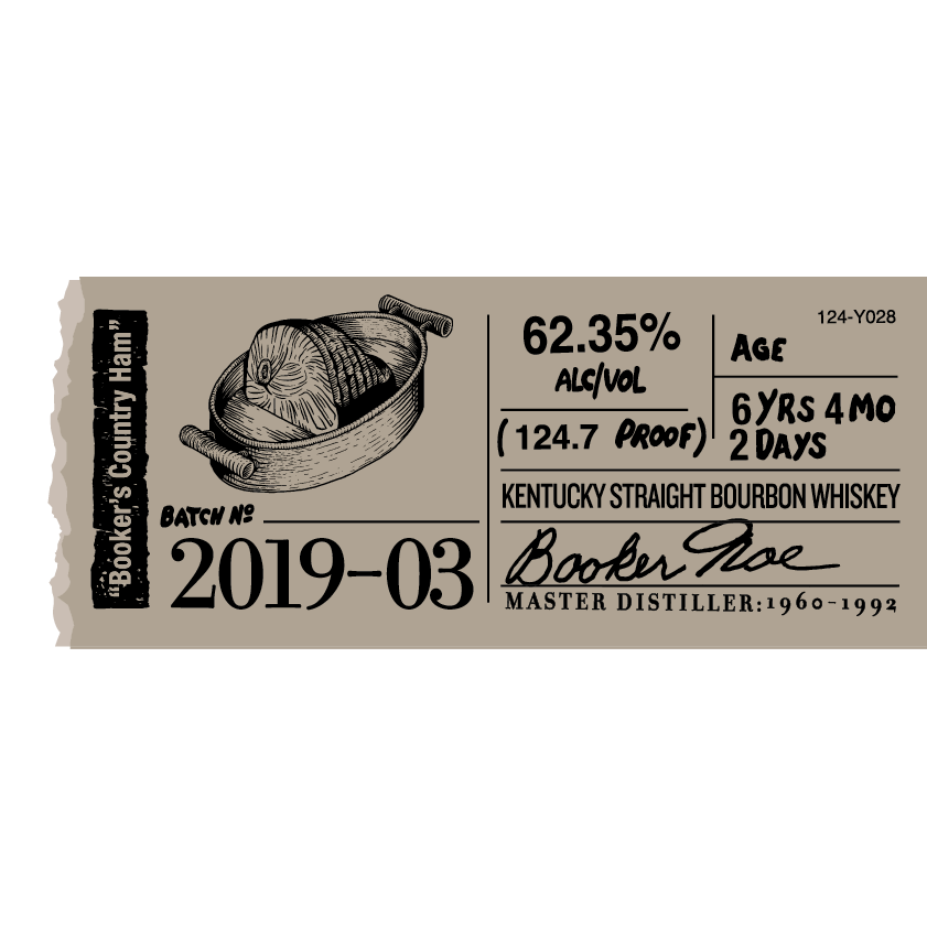 2019 Booker's Batch 2019-03 Booker's Country Ham Kentucky Straight Bourbon Whiskey 750ml