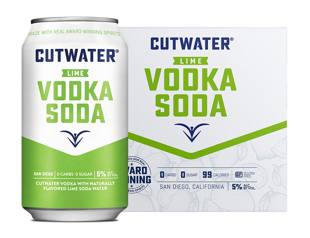 Cutwater Spirits Lime Vodka Soda Cocktail 12-Oz Can 4-Pack