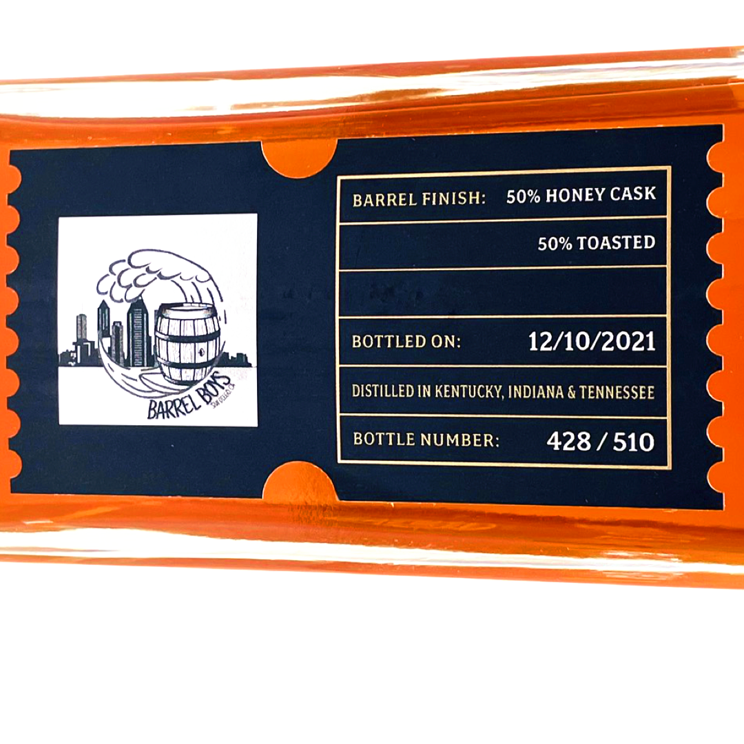 Three Chord Single Barrel Blended Bourbon Whiskey Honey Cask Finish 'San Diego Barrel Boys' Select