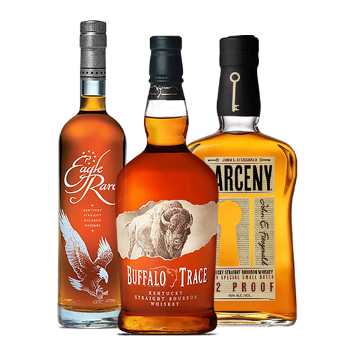 Buffalo Trace, Eagle Rare 10 Year & Larceny Small Batch Bourbon Whiskey Bundle 3-Pack