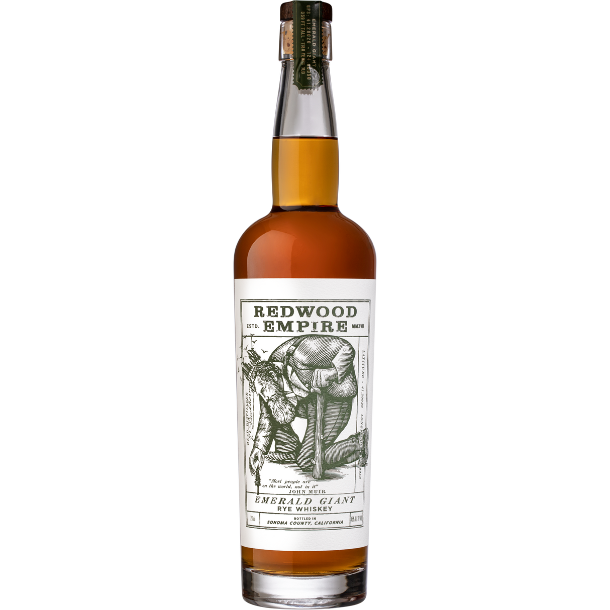 Redwood Empire Emerald Giant Rye Whiskey 750ml