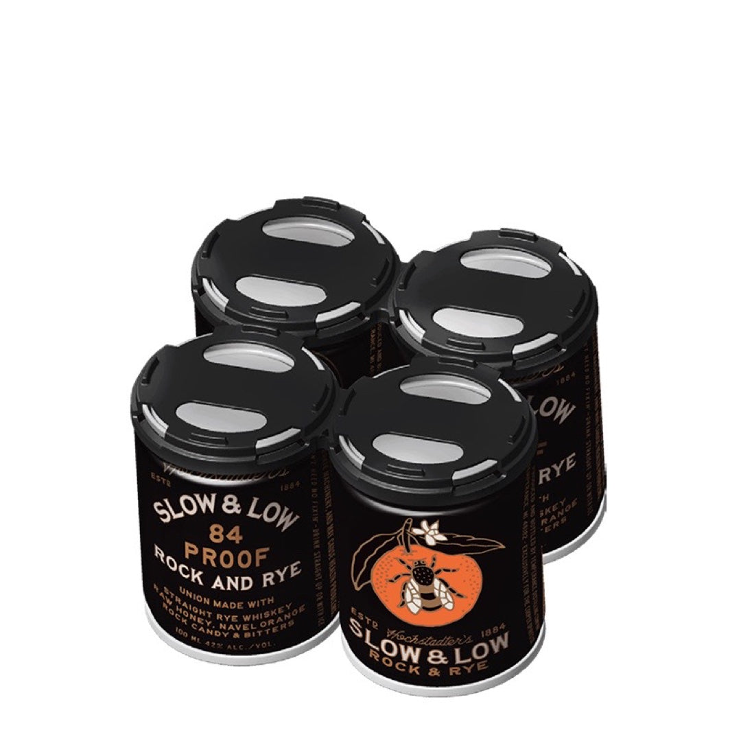 Slow & Low Rock and Rye 100ml Can 4-Pack