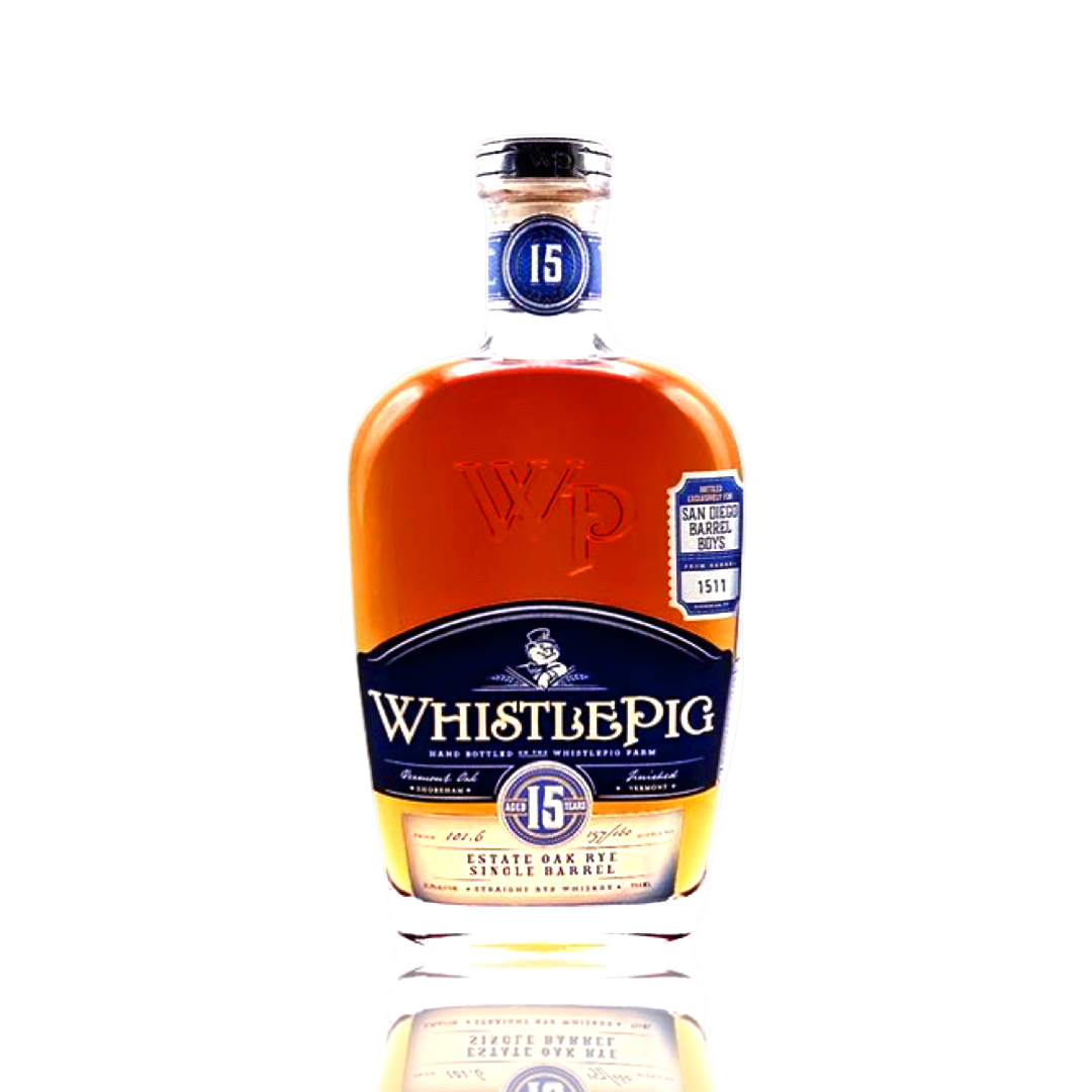 WhistlePig 15 Year Old Single Barrel #1511 San Diego Barrel Boys Straight Rye Whiskey 750ml