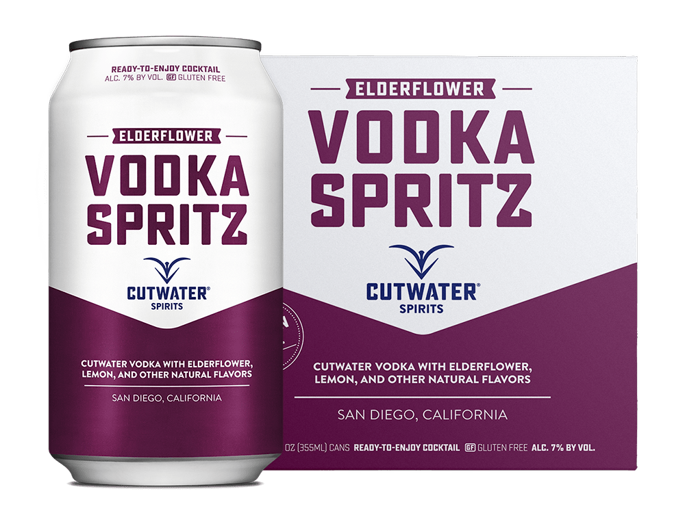 Cutwater Spirits Fugu Elderflower Vodka Spritz 12Oz 4 Pack Cans