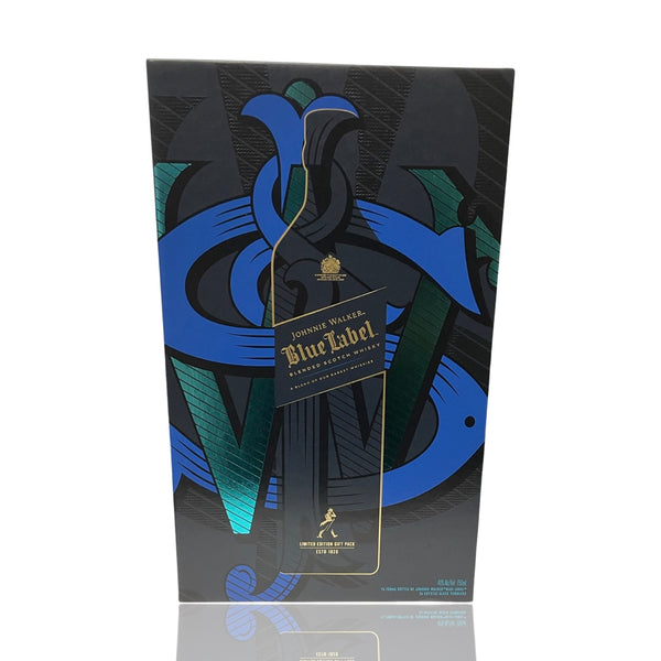 Johnnie Walker Blue Label Gift Set with 2 Scotch Glasses