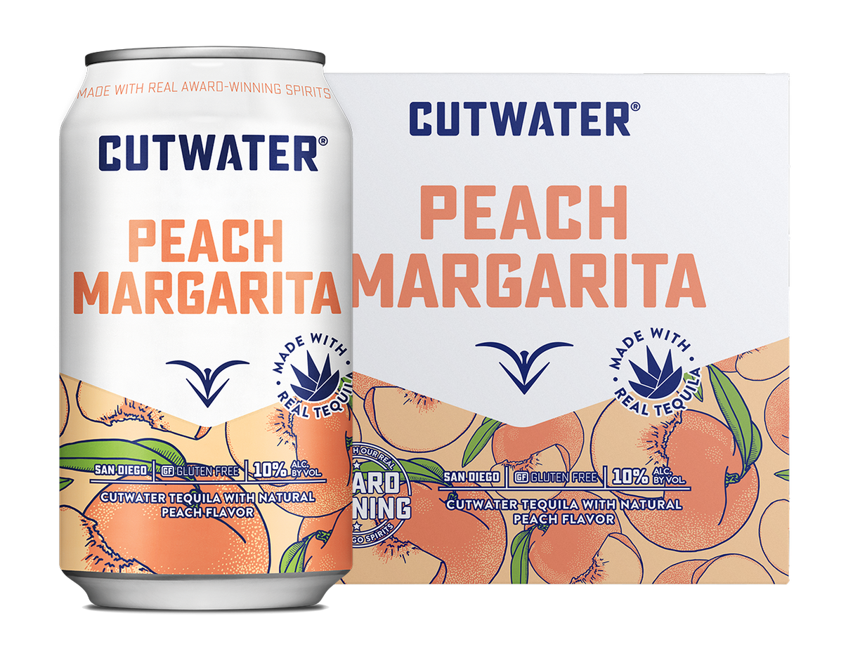 Cutwater Spirits Peach Margarita 12-Oz Cans 4-Pack