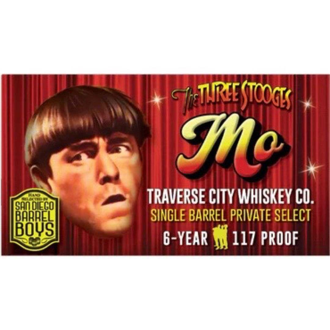 Traverse City Whiskey Co. 6 Year Old Barrel Proof San Diego Barrel Boys Single Barrel Private Select Bourbon 'The Three Stooges - Mo'