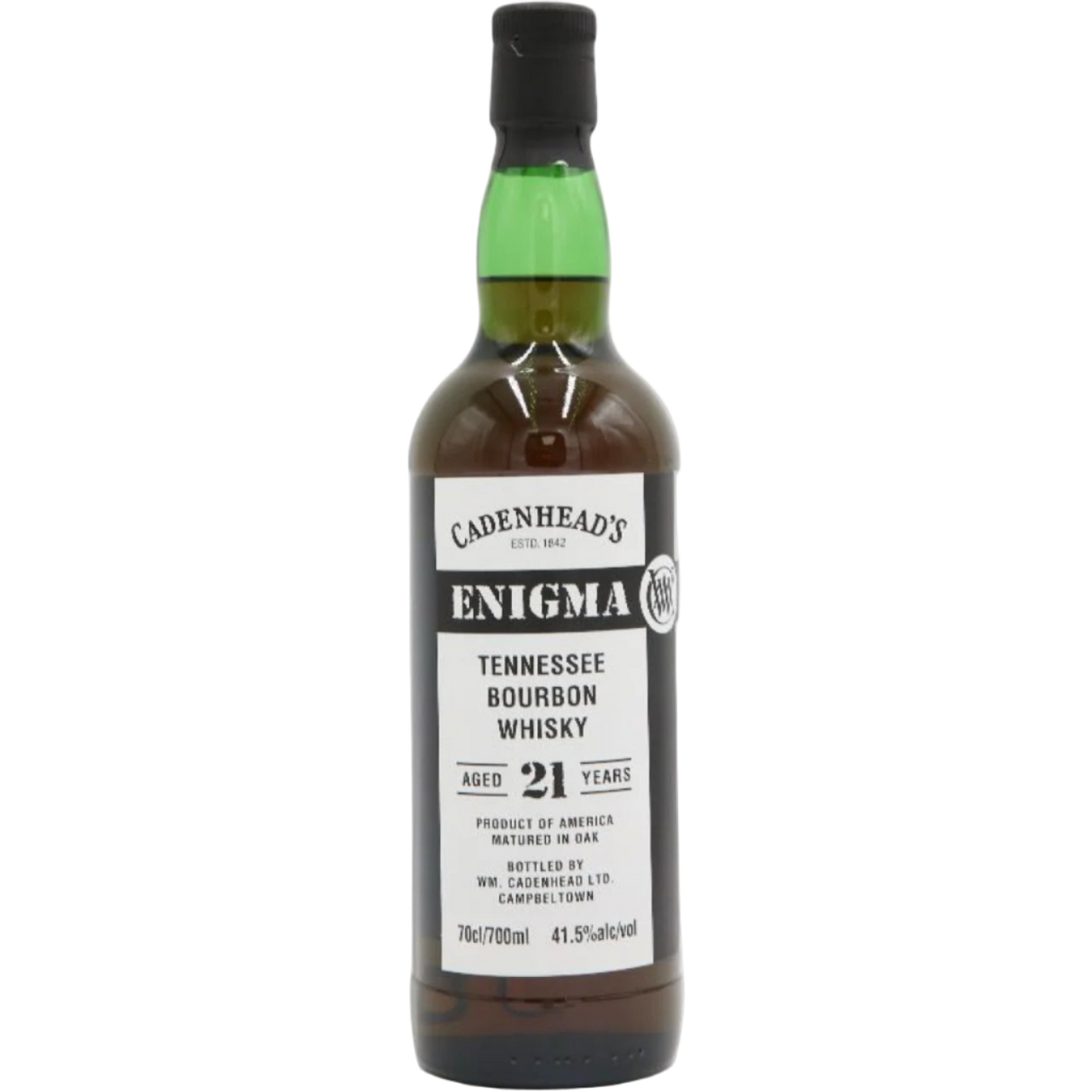 2003 Cadenhead's Enigma 21 Year Old Tennessee Bourbon Whisky 700ml