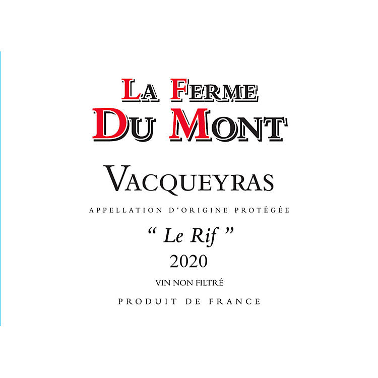 2020 Stephane Vedeau La Ferme du Mont Vacqueyras Le Rif 750ml