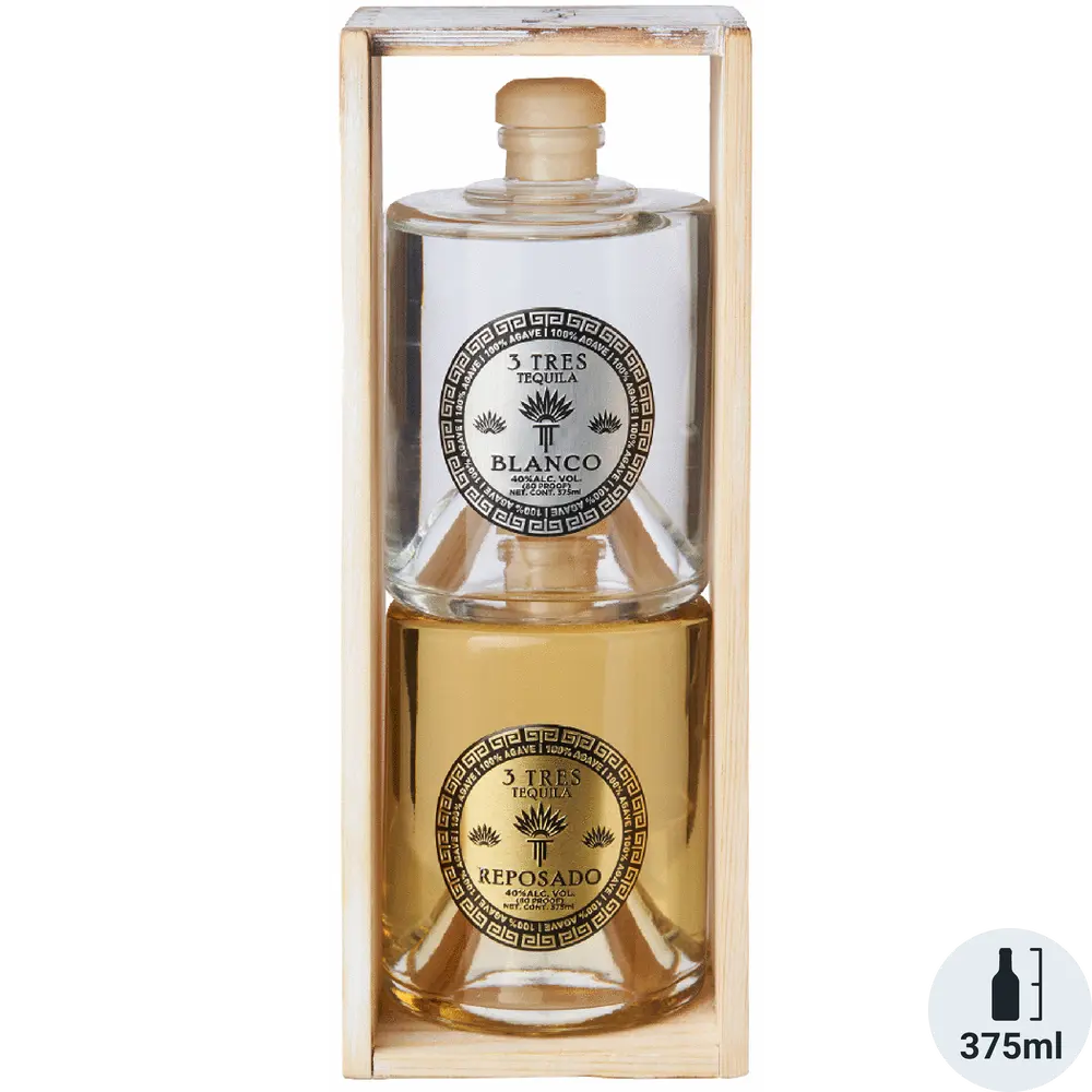 3 Tres Stack Duo Blanco & Reposado Tequila 750ml