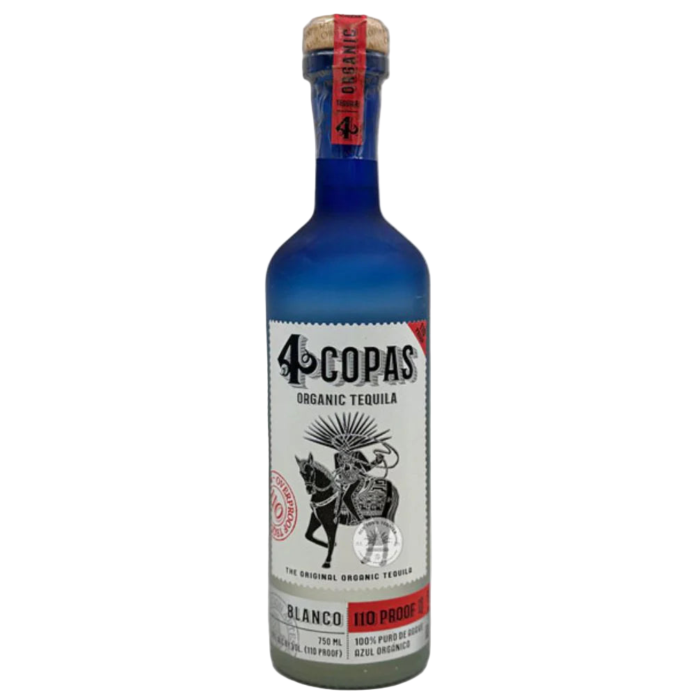4 Copas Organic 110 Proof Blanco Tequila 750ml