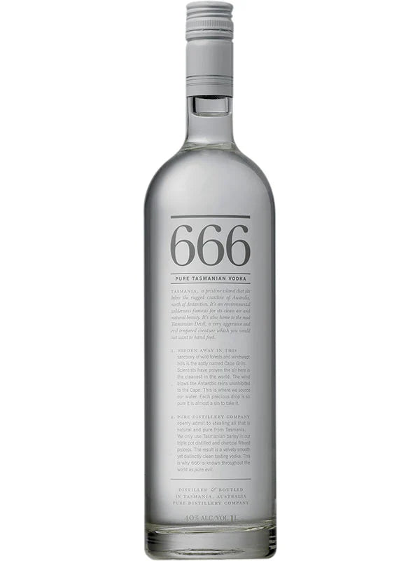 666 Pure Tasmanian Vodka 750ml