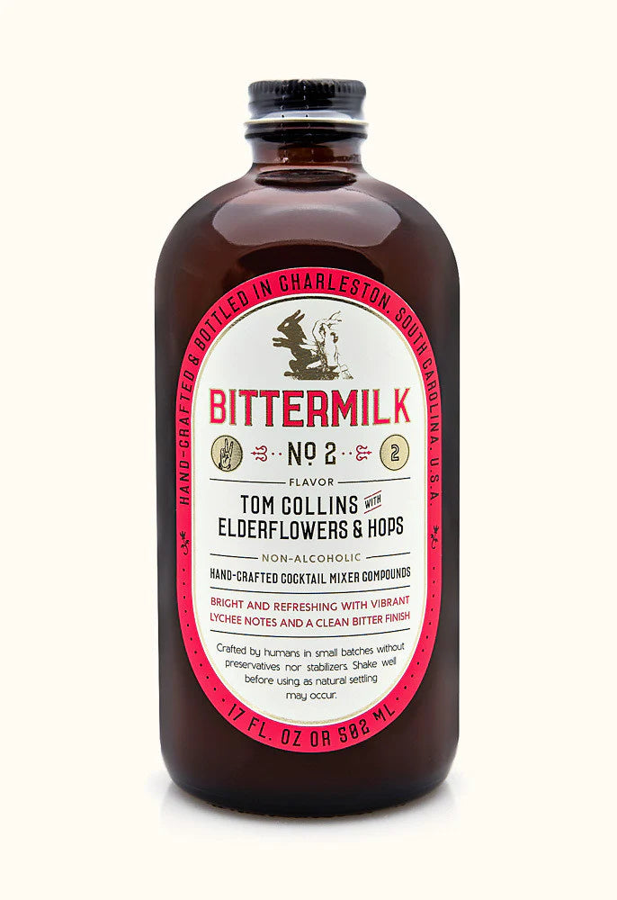Bittermilk No. 2 Tom Collins with Elderflowers & Hops Cocktail Mixer 17-Oz