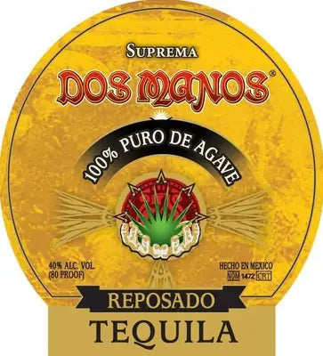 Dos Manos Round Bottle Reposado Tequila 750ml