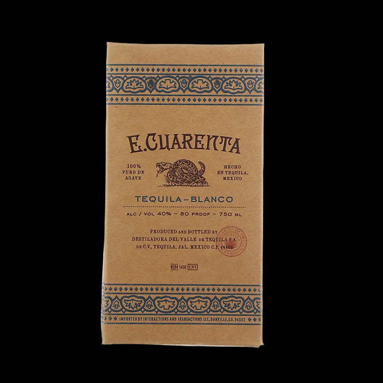 E. Cuarenta Blanco Tequila 750ml