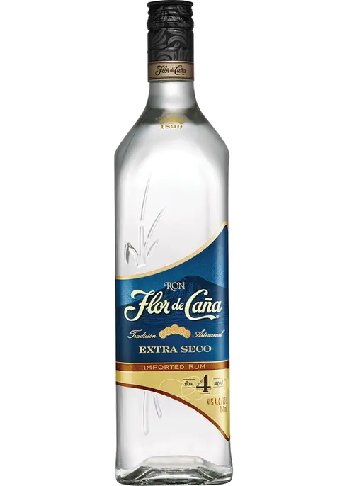 Flor de Cana Extra Dry Seco 4 Year Old White Rum 750ml