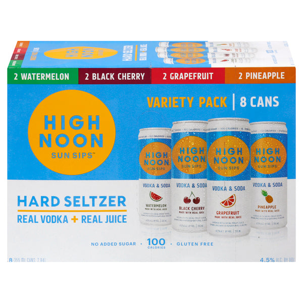 High Noon Sun Sips Hard Seltzer Variety 12-Oz Can 8-Pack