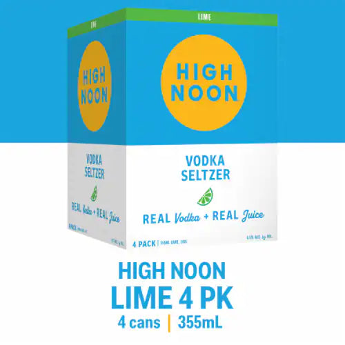 High Noon Lime Vodka Seltzer 12-Oz Can 4-Pack