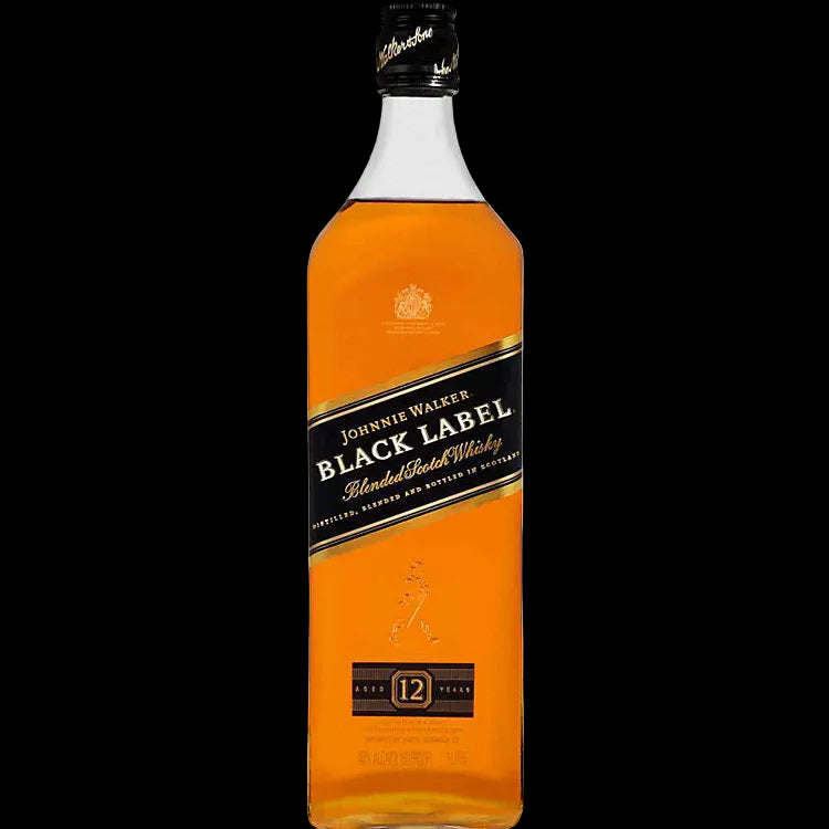 Johnnie Walker Black Label 12 Year Old Blended Scotch Whisky 1Lt