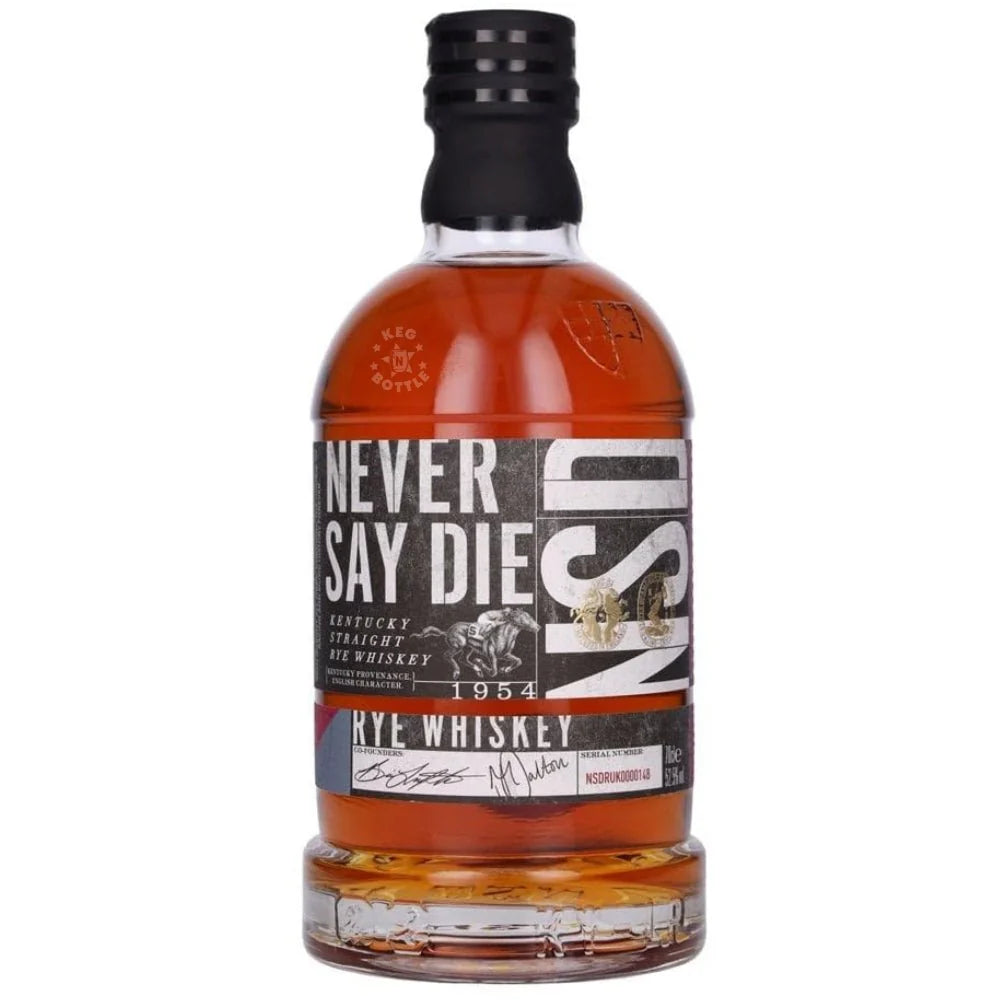 Never Say Die Kentucky Straight Rye Whiskey 750ml