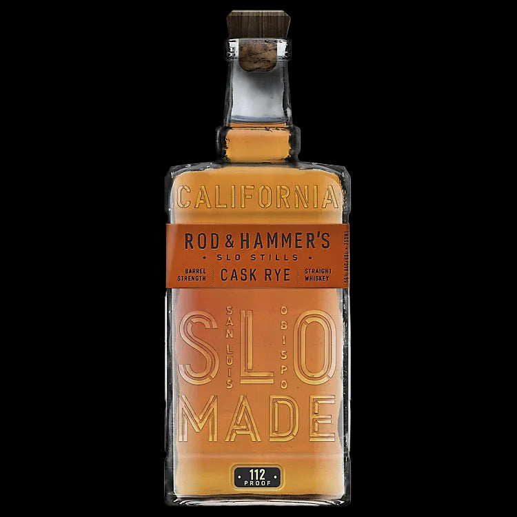 Rod & Hammer's SLO Stills 2 Year Old Cask Strength Straight Rye Whiskey 750ml
