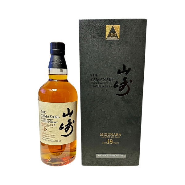 Yamazaki Mizunara Japanese Oak Cask 100th Anniversary 18 Year Old Single Malt Whisky 750ml