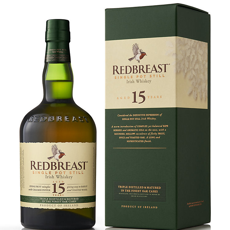 Redbreast 15 Year Old Single Pot Still Irish Whiskey 750ml