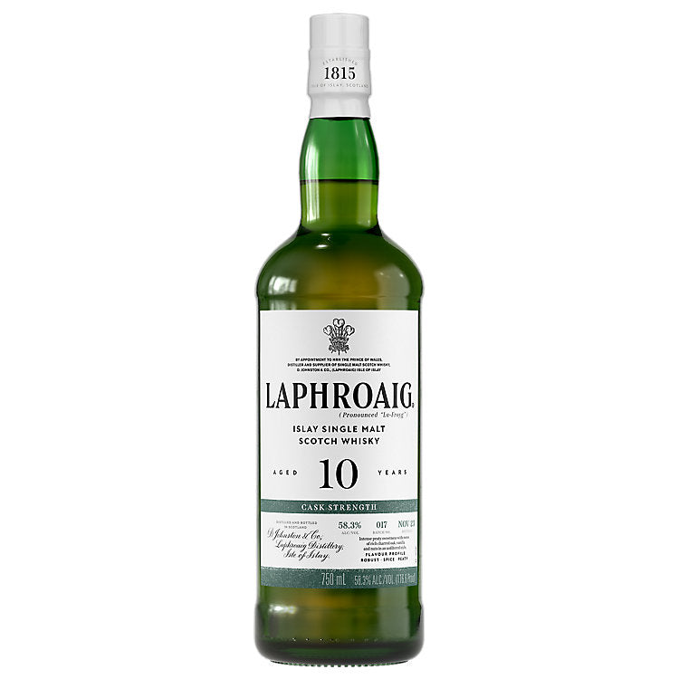 Laphroaig 10 Year Old Cask Strength Batch 017  Single Malt Scotch Whisky 750ml