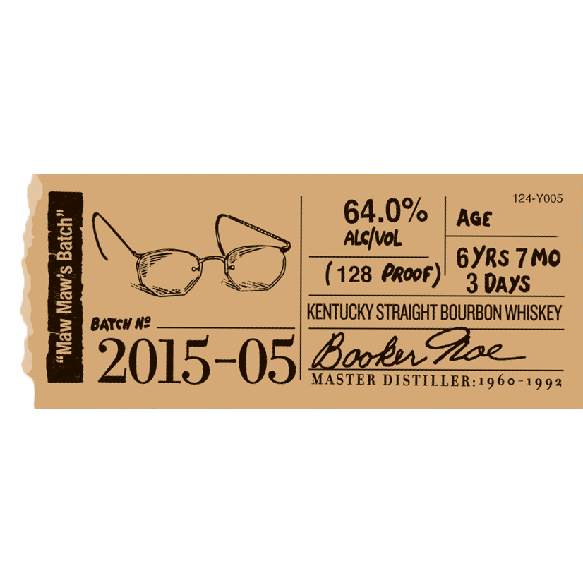 2015 Booker's Batch 2015-05 Maw Maw's Batch Kentucky Straight Bourbon Whiskey 750ml