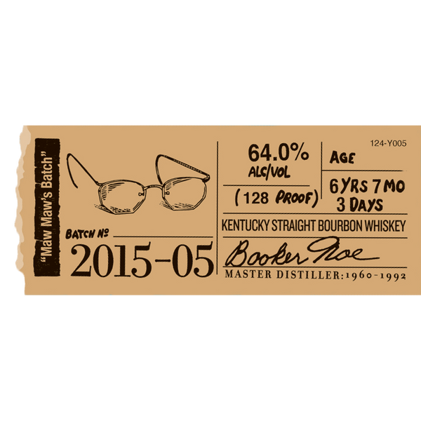 2015 Booker's Batch 2015-05 Maw Maw's Batch Kentucky Straight Bourbon Whiskey 750ml
