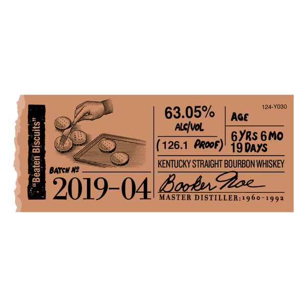 2019 Booker's Batch 2019-04 Beaten Biscuits Kentucky Straight Bourbon Whiskey 750ml
