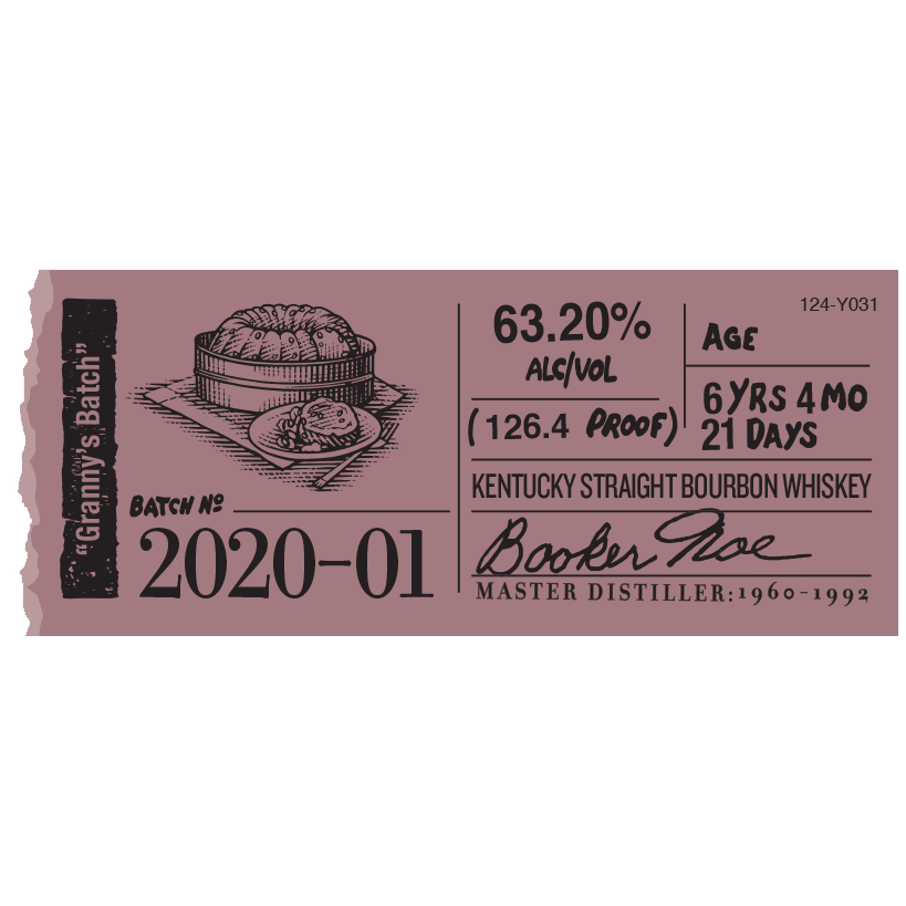 2020 Booker's Batch 2020-01 Granny's Batch Kentucky Straight Bourbon Whiskey 750ml