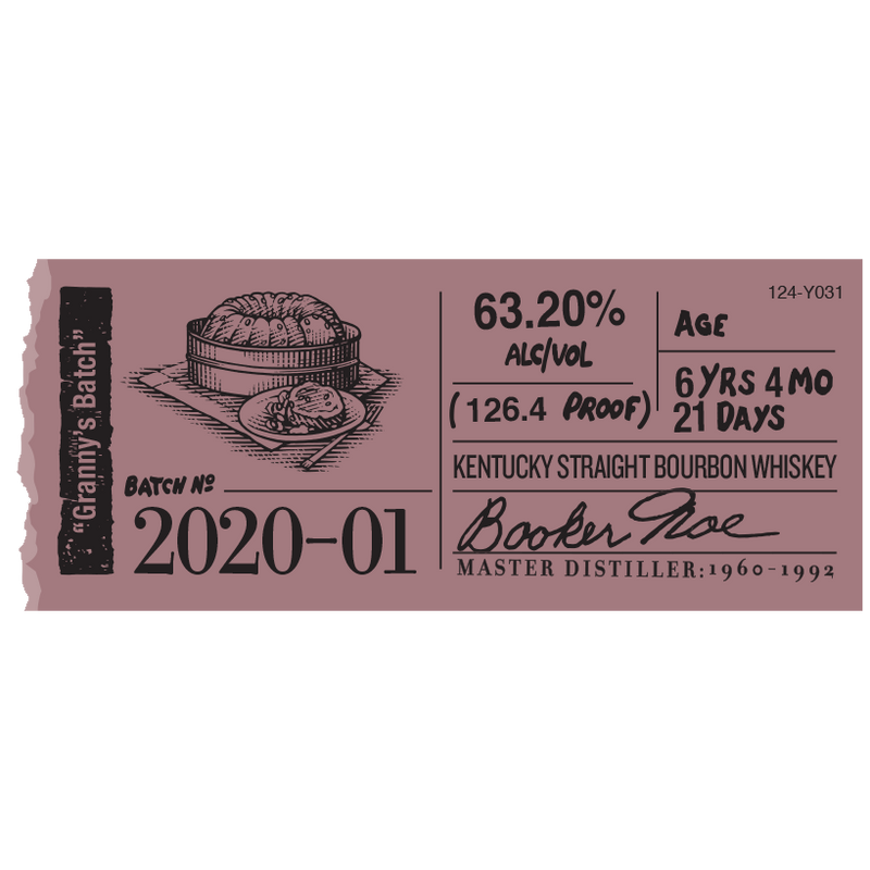 2020 Booker's Batch 2020-01 Granny's Batch Kentucky Straight Bourbon Whiskey 750ml
