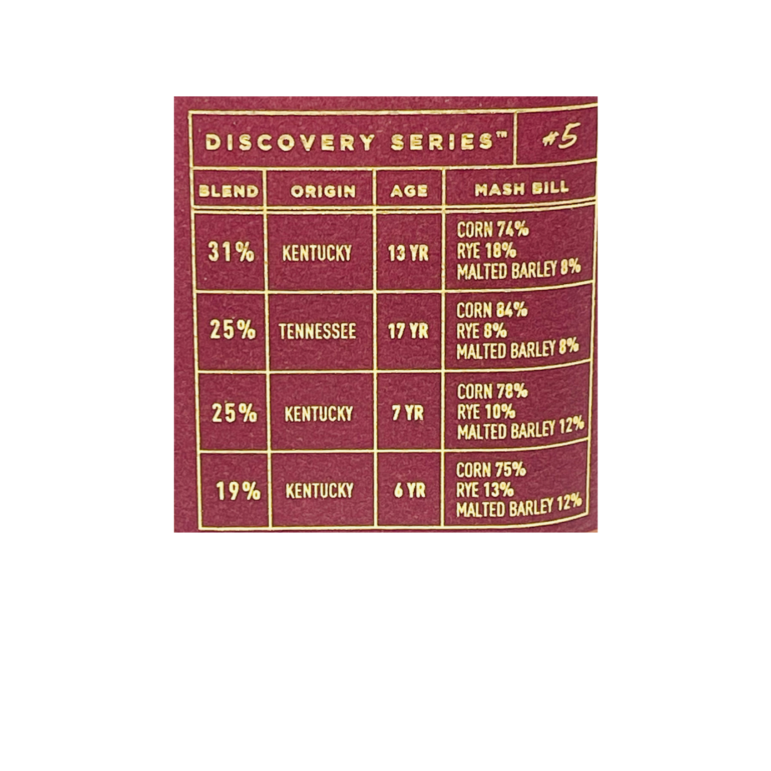Bardstown Discovery Series No 5 Blend of Straight Bourbon Whiskey 750ml