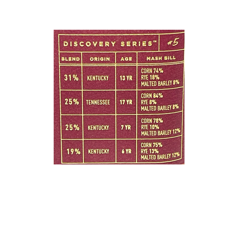 Bardstown Discovery Series No 5 Blend of Straight Bourbon Whiskey 750ml
