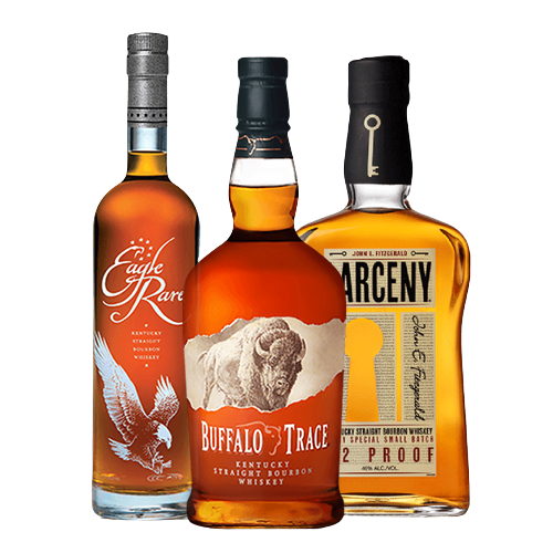 Buffalo Trace, Eagle Rare 10 Year & Larceny Small Batch Bourbon Whiskey Bundle 3-Pack