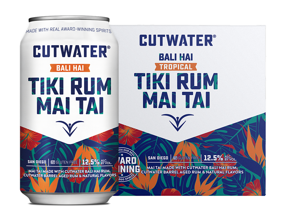 Cutwater Spirits Bali Hai Tiki Rum Mai Tai 12-Oz Can 4-Pack