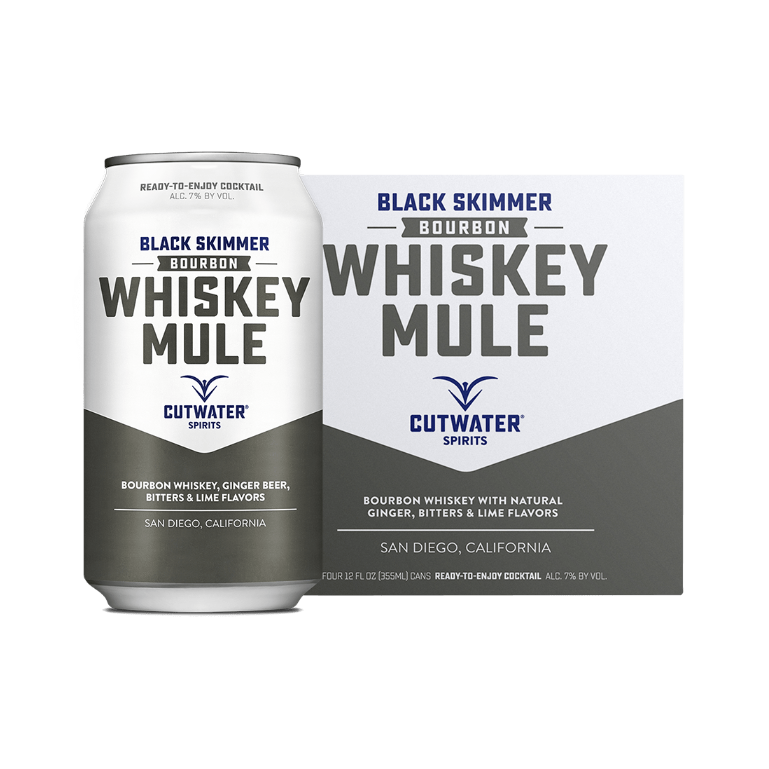 Cutwater Spirits Black Skimmer Bourbon Whiskey Mule 12-Oz Can 4-Pack